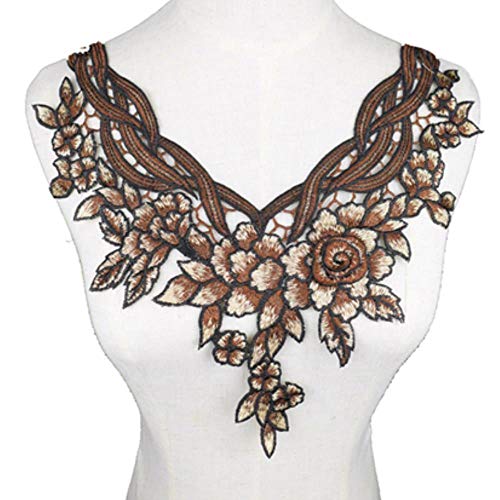 Blumen bestickte Spitze Nähen für Kleidung Applique Diy Accessoire Lieferanten Aufkleber Spitze Ausschnitt Kragen Scrapbooking