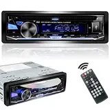 Alondy Autoradio mit CD/DVD Player Bluetooth USB,1Din CD-Tuner mit RDS Radio FM AM Freisprecheinrichtung MP3 SD AUX