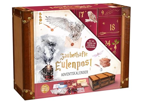 Adventskalender Zauberhafte Eulenpost: 24 Überraschungen für Papeterie-Lover: Box mit Magnetverschluss, tolles Material für Schreibprojekte, Buch mit Inspirationen und Anleitungen (48 S.)