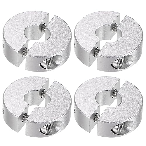 QUARKZMAN 4Stk Doppel Spaltwelle Kragen für 10mm Welle Set Schraube Klemmkragen 30mm AD 10mm Breite für Stopfen Positionshalter Zahnräder Maschine Hilfsmittel Industrie Eloxierung