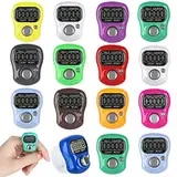 IWILCS Mechanischer Handzähler, 15Pcs Mini Finger Counter, Rundenzähler Digital Hand Held Clicker Zähler Mini Golf mit Metallschlaufe für Inventur Messen Training Schule (Zufällige Farbe)