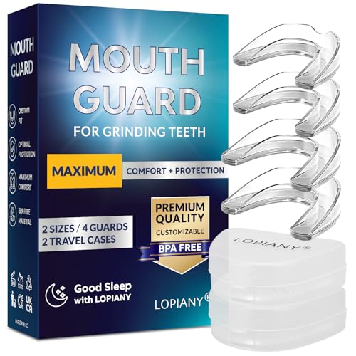 Knirscherschiene Für Nacht, Zahnschiene Knirschen, Beißschiene Für Die Nacht, 2 Größen, 4 Formbare Mouthguard