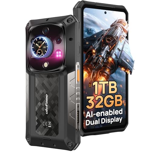 Ulefone Armor 28 Ultra AI Outdoor Handy 5G 32GB+1TB, Dimensity 9300+ 6,67" AMOLED+1,04" Sub-Bildschirm 10600mAh 120W 50MP IMX989 Dreifachkamera+64MP Nachtsicht IP68 Gaming Smartphone Dual SIM