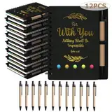 HochoLii Spiral Notebooks 12 pack, Christian Gifts Bulk Include Spiral Notebook and Bible Ballpoint Pen Prayer Journal Religious Party Favors God Scripture Notepad for Women Church Family (Black)