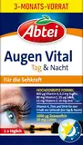 Abtei Augen Vital Tag und Nacht – Zum Erhalt der Sehkraft – Hochdosiert, Glutenfrei, Laktosefrei – Vorratspackung – 90 Kapseln für 3 Monate