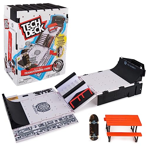 Tech Deck, The Berrics Transforming Park, X-Connect Park Creator, 76 cm breites faltbares Spielset mit Tragetasche und speziellem Fingerboard, Spielzeug für Kinder ab 6 Jahren