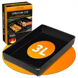 Durandal Grillschale für den Grill und Backofen - Grillmatte für Gasgrill & Holzkohlegrills mit Antihaftbeschichtung - Barbecue schale einfache Reinigung - Grill zubehör - Grillpfannchen - Grillpfanne