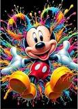 CLYCTIP Diamond Painting Kits for Adults, Cartoon Mouse Diamond Art Kits for Adults 5D Anime Colorful Diamond Art Painting 30 * 40cm