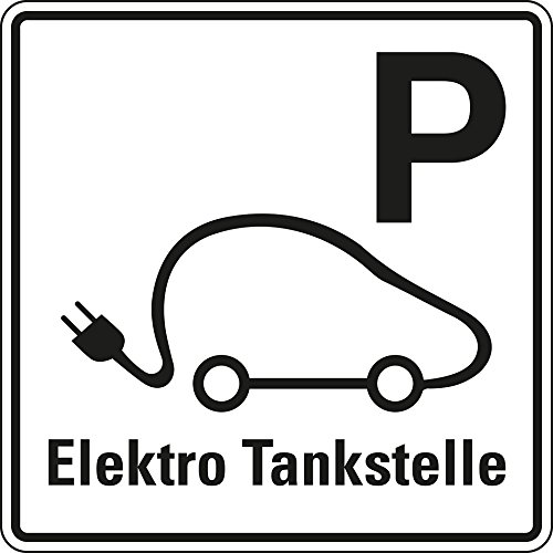 LEMAX® Hinweisschild Elektro Tankstelle, Aluminium RA0, reflektierend, 600x600mm