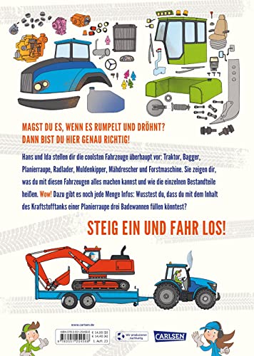 Coole Fahrzeuge: Die sieben tollsten Baumaschinen: ihre Aufgaben, Funktionen und einzelnen Bestandteile