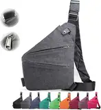 Anti Diebstahl Tasche, Gipfelfreund Umhängetasche Schultertasche, Brusttasche Diebstahlsichere Tasche Anti-Diebstahl Sicherheitstasche Reise für Damen und Herren