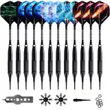 WIN.MAX Dartpfeile mit kunststoffspitze für elektronische dartscheibe 12 Stück Soft Darts Pfeile Set,18 Gramm Profi Softdarts dartpfeil