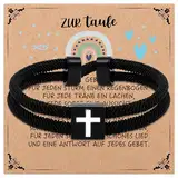 Taufgeschenke Jungen Kreuz Armband Taufe Geschenk Junge Patenkind Gastgeschenk Taufe Kinder Taufgeschenk für Jungs Originelle Christliche Geschenke zur Taufe