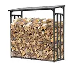 QUICK STAR Metall Kaminholzregal Anthrazit XXL 185 x 70 x 185 cm Garten Kaminholzunterstand 2,3 m³ Kaminholzlager Stapelhilfe Aussen