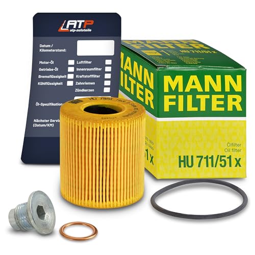1x Ölwechsel Set - MANN ÖLFILTER + Ölablass-Schraube + LIQUI MOLY Ölwechsel-Anhänger