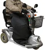 Mobilex Thermo-Kniedecke für Rollstuhl- und Scooterfahrer, schwarz, Beinschutzdecke zum Schutz des Unterkörpers, Sitzbreite 45-52 cm