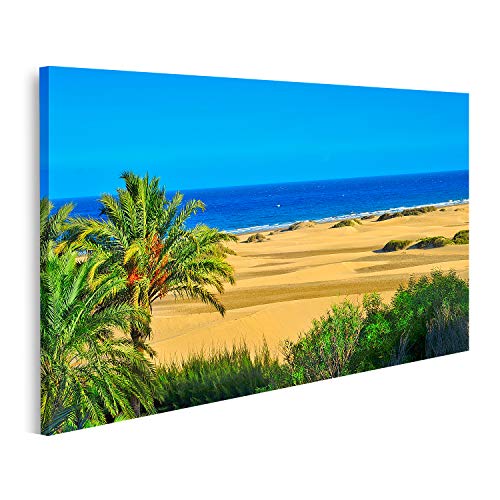 islandburner Bild auf Leinwand EIN Blick Auf Das Naturreservat Der Dünen Von Maspalomas Auf Gran Canaria Kanari Bilder Wandbilder Poster