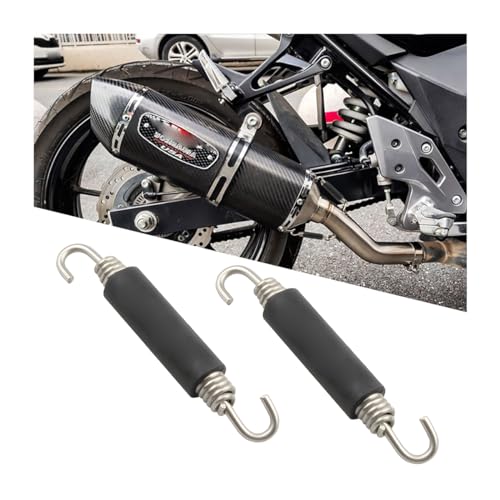 JNNJ 2 Stück Auspuff Motorrad Motorrad Auspuff Expansionsfedern Haken, Edelstahl Schalldämpfer Auspuff Feder Haken, Schalldämpfer Feder Haken Für Motorrad Roller