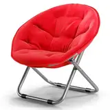 Campingstühle, Strandstuhl, Loungesessel, Outdoor-Stühle, Rasenstühle, Basics Outdoor Textilene Zero Gravity Folding Lounge Rocker, Lazy Chair, Family Moon Chair ( Color : Rosso , Size : 20.5*20*30in