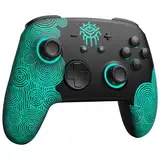 PALPOW Switch Pro Controller Wireless,Firefly Switch Controller Kompatibel mit Switch/OLED/Lite,FF Bluetooth Kontroller Gamepad mit 7 LED-Farbe/Paddle/Turbo/Bewegungssteuerung,Schwarz