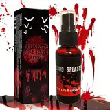 kunstblut Halloween Schminke Fake Blut, Fake Blood Halloween Schminke Vampir Erwachsene Kinder, Spray Kunstblut für Kleidung Haut Auswaschbar Halloween Make Up Zombie, Kunstblut Halloween Gesicht Blut