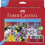 FABER-CASTELL 111260 - Buntstifte Set Castle, 60-teilig, hexagonal, bruchsicher, für Kinder und Erwachsene