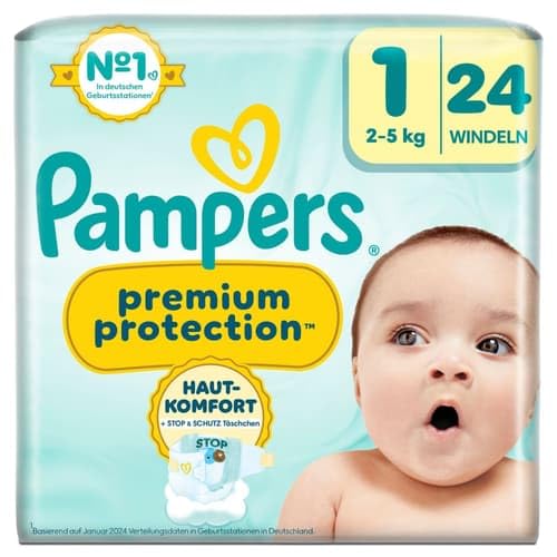 Pampers Premium Protection Windeln Gr.1, Single Pack, 2-5kg (24 piece)