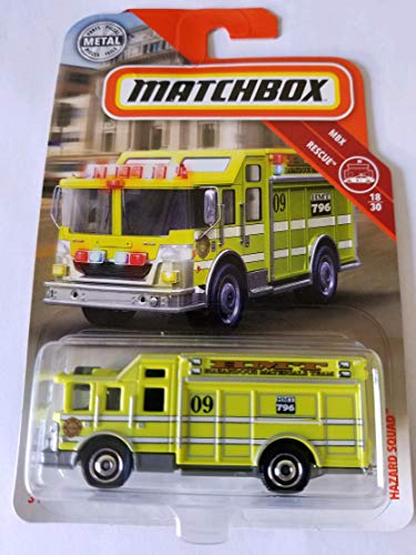 Matchbox - Gelber Hazard Squad Krankenwagen, Notfall-Service, Spielzeugfahrzeug, Kinder, Unisex, 3+ Jahre