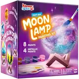 Klever Kits Bastelset Mond Lampe Malset,3D Lackierung Nachtlicht,DIY MondLampe Malset Kreativ Set für Kinder, Geburtstagsgeschenk Bastelset für Mädchen 6-12Jahre,stern Geschenke Kinder