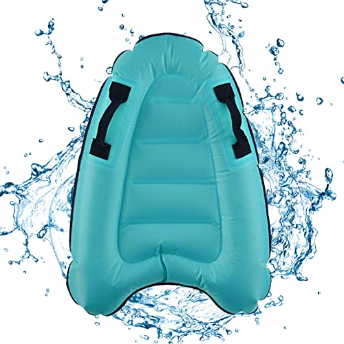 Feliciay Aufblasbares Bodyboard, leichtes tragbares Schwimmenbrett mit Griffen, Schwimmhilfen für Pool, Lernen Hilfsmatte, aufblasbares Surfbrett für Kinder und Erwachsene (Blau)