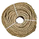 # 10,2 cm gedrehtes Seegras-Seil | 0,5 kg Spule | Seegrasschnur für Stuhlrohr, Korbweben und Korbmöbel | Korbflecht- und Reparaturzubehör | UA-14SGR