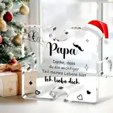 Geschenke für Papa von Tochter Sohn, Winzwon Acryl Puzzle Ornamente Papa Geschenk, Geburtstagsgeschenk für Papa, Kleine Adventskalender Füllung, Vatertagsgeschenk, Erntedankfest Geschenk