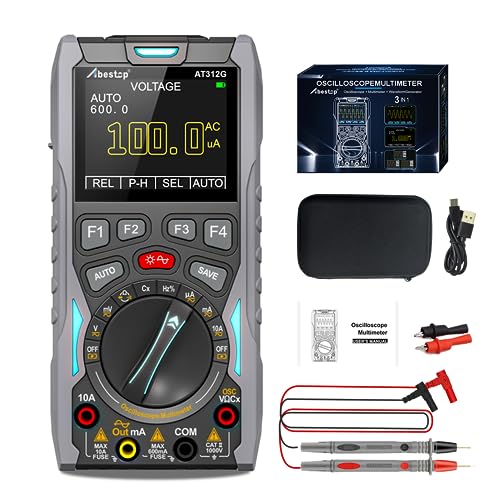 Abestop AT312G Digitales Oszilloskop 3 in 1 Funktionen mit Multimeter Generator 12MHz Bandbreite für mehrere Tester in Auto-Messung