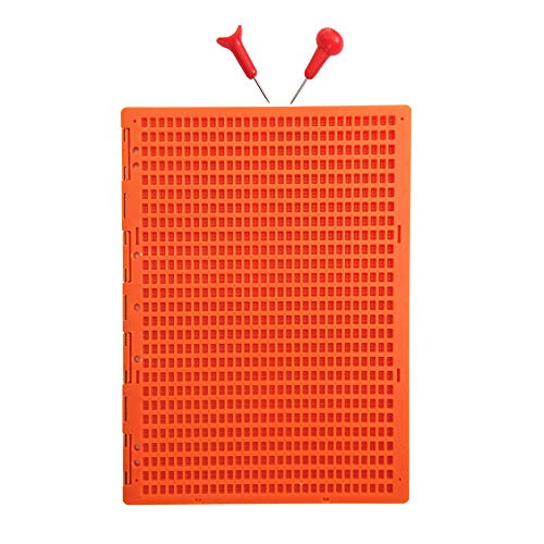 Brailletafel 27 Zeilen 30 Zeichen pro Zeil mit Griffel 2 stücke DIN A4, Orange Farbe