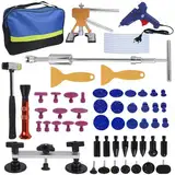 Sleeleece 66pcs Dellen Reparaturset Auto Dent Abzieher Tool Kit,Auto Reparatur Ausbeulwerkzeug Lackfreies Dent Puller Set Für Schäden durch große kleine Dellen,Knicke,Hagelschäden