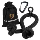 HQ Germany® Performance Trizepsseil | 90cm | Schwarz, Rot, Gelb, Blau, Grün | Made in Germany | Seilzug Griff, Farbe:Schwarz