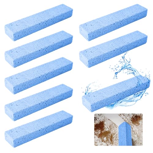 8 Stück Bimsstein Reinigungsstein Pumice Stone Toilet Cleaner Blau Putzstein Block Toilette Reinigen, Bimstein Pumie Stick Bimsstein Blöcke Bimsstein Bürsten für Küche, Rost, Fliesen, Grill Reinigung