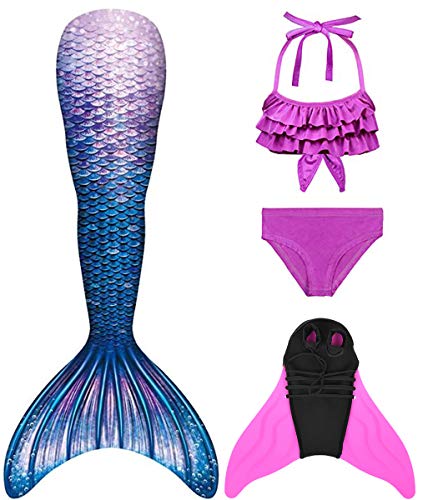 shepretty meerjungfrauenflosse mädchen Neuer Mermaid Tail Badeanzug für Erwachsene und Kinder，xiaofen，jcka24+74-140