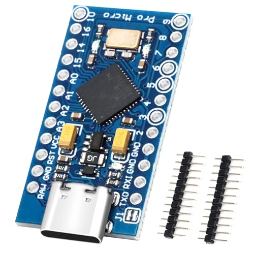 Pro Micro mit 32u4 Chip EntwicklungBoards Binghe Pro Micro 5V/16MHz Entwicklungsboard Selbst-USB-Updater Typ-C Schnittstelle kompatibel mit Arduino