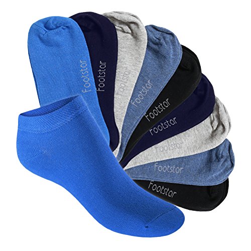 Footstar Kinder Sneaker Socken (10 Paar) - Sneak it! - Jeanstöne 35-38