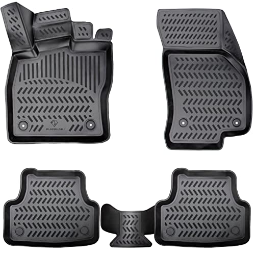 ELMASLINE 3D Gummimatten Set für Mazda 2 2014-2022 | Hoher 5cm Rand | Baujahre 2014 2015 2016 2017 2018 2019 2020 2021 2022
