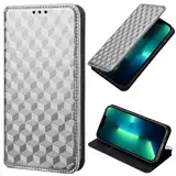 TUUNKMUY für Xiaomi Redmi Note 14 Pro 5G Hülle, Magnetisch Folio Flip Wallet Glizter Leder Standfunktion Kartenfach Schutzhülle Tasche mit Brieftasche Hülle für Xiaomi Redmi Note 14 Pro 5G Weiß