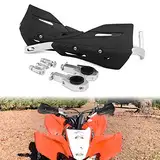 Motorrad Handprotektoren, Aluminium Motocross Handschützer mit 22mm / 28mm Universal-Montagekits für Dirt Bike ATV Quad 1 Paar (Schwarz)