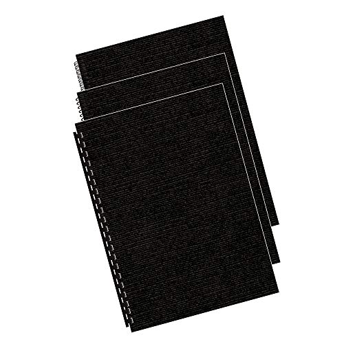 Fellowes Präsentationsdeckblätter Linen (Leinenstruktur), 250g/m², schwarz