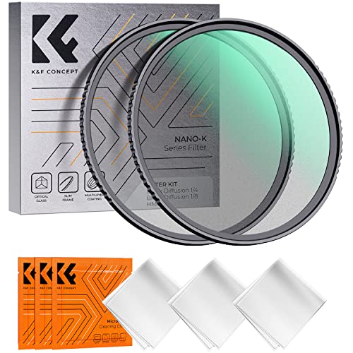 K&F Concept Nano-K Serie Black-Mist 1/4 Filter Filter & Black-Mist 1/8 Filter，82mm Black Promist Filtersets Effektfilter Black Diffusion Effektfilter