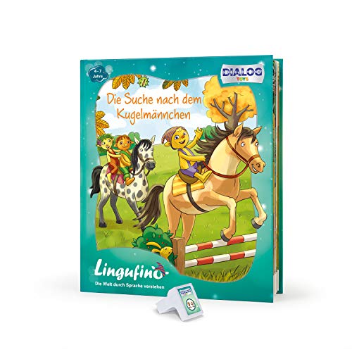 DIALOG TOYS DEDE-DT-LF04B Lingufino Erweiterungs-Set Die Suche nach dem Kugelmännchen mit Abenteuerbuch und Dialogmodul für den lingutastischen Kobold, der die Geschichte erzählt und echte führt