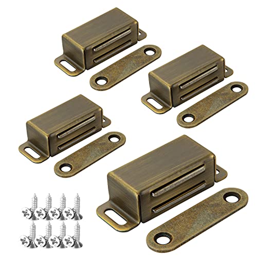 ASelected 4 Stück Magnetischer Türverschluss, Magnetverschluss Schrank, magnete für schranktüren, 8 kg Zugkraft Magnetischer Türschnäpper für Schranktür, Küchenschrank