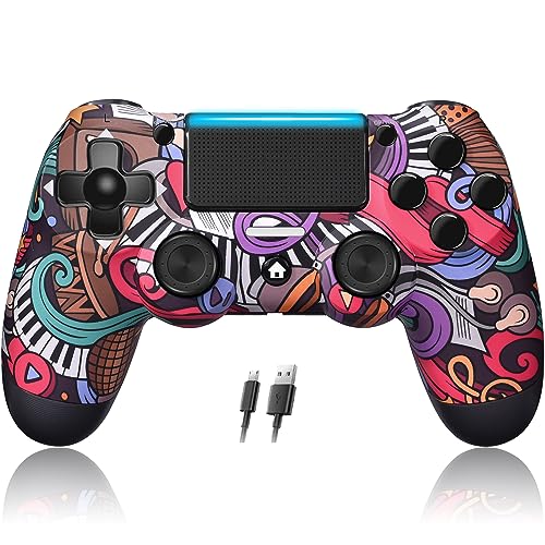 Controller Kompatibel mit PS-4,Wireless Joystick Controller Kompatibel mit PS-4/Pro/Slim/PC,Integrierte 600 mAh Batterie mit Doppelt Vibrationssensor/6 Achse