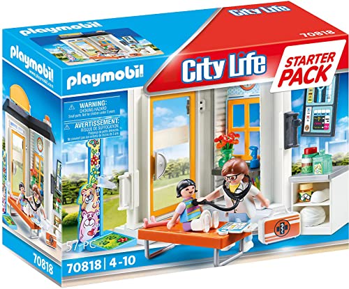 PLAYMOBIL City Life 70818 Starter Pack Kinderärztin, Spielzeug für Kinder ab 4 Jahren