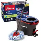 Vileda H2PrO Wischmopp Set mit Eimer | 100% Trennung von Frisch- und Schmutzwasser | Innovatives Zweitanksystem mit Auswringfunktion | Müheloses Auswringen | Mikrofaserreinigung | Ergonomisches Design